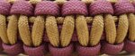 bracciale-artigianale-in-paracord-550-bicolore-oro-e-bordeaux