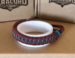 bracciale-paracord-550-artigianale-bordeaux-e-turchese