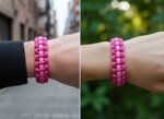 bracciale-paracord-550-fucsia-artigianale-con-chiusura-metallica