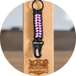 portachiavi-super-paracord-tactical-pink-black-reflective