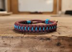 bracciale-paracord-550-artigianale-bordeaux-e-turchese