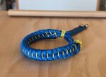 bracciale-in-paracord-550-blu-e-oro-artigianale-regolabile