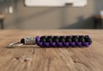 portachiavi-in-paracord-550-handmade-viola-nero-con-inserto-in-metallo
