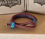 bracciale-paracord-550-artigianale-bordeaux-e-turchese