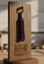 portachiavi-in-paracord-550-handmade-viola-nero-con-inserto-in-metallo