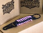 portachiavi-super-paracord-tactical-pink-black-reflective