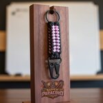 portachiavi-super-paracord-tactical-pink-black-reflective