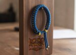 bracciale-in-paracord-550-blu-e-oro-artigianale-regolabile