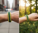bracciale-paracord-550-fatto-a-mano-verde-giallo