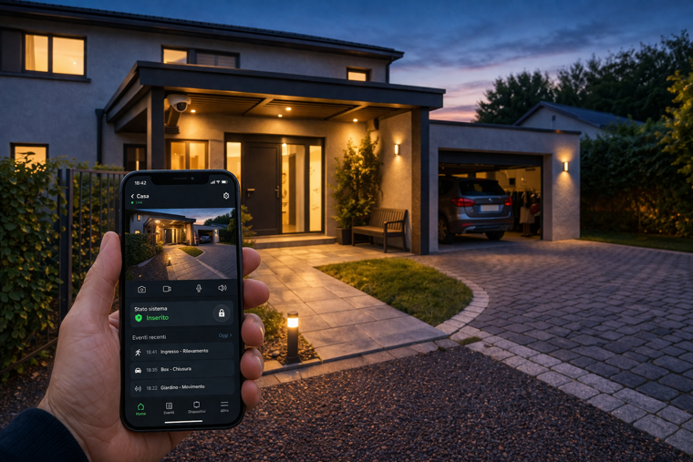 applicazione antiintrusione per casa indipendente nel Varesotto.