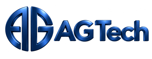 logo ag tech blu satinato senza sfondo