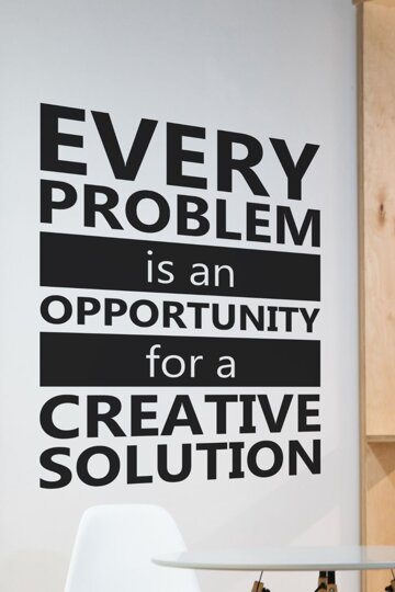 every problem is an opportunity wall decal – creative thinking motivation.jpeg
