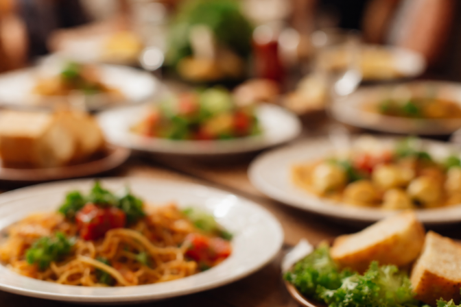 tavola imbandita con piatti deliziosi tavola imbandita con piatti deliziosi