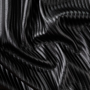 stretch-eco-leather-black-pleated-relief-stripe-texture