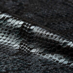 eco-leather-black-metallic-python-snake-skin-embossed