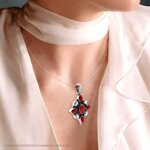 ciondolo-etnico-stella-polare-perle-e-pietre-corallo-in-argento-925