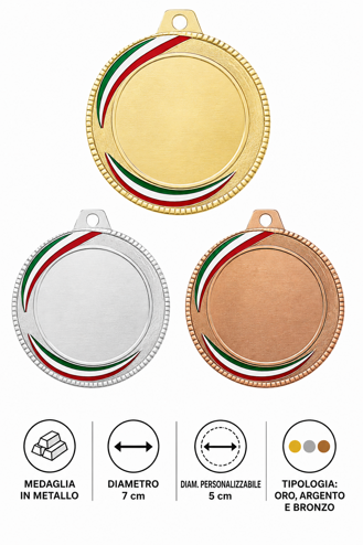 tris medaglie 7cm