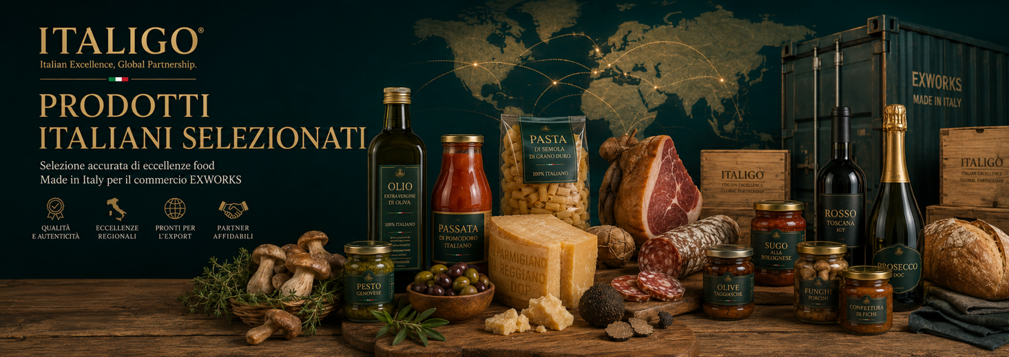 selezione prodotti alimentari DOP e DOCG italiani per export B2B ITALIGO