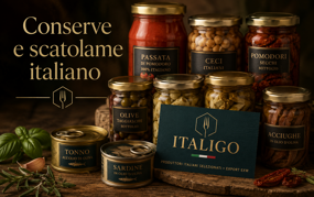 conserve e scatolame selezionato per export B2B ITALIGO