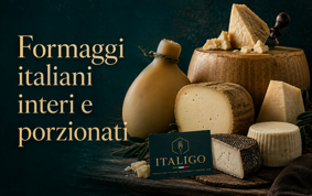 Formaggi italiani interi e porzionati per export B2B ITALIGO