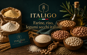 Farine selezionate riso e legumi secchi italiani per export B2B ITALIGO