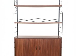 particolare libreria ANNI 60 su sfondo bianco REMADE IN FRANCIACORTA