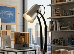 lampada forcella bici upcycling in studio moderno