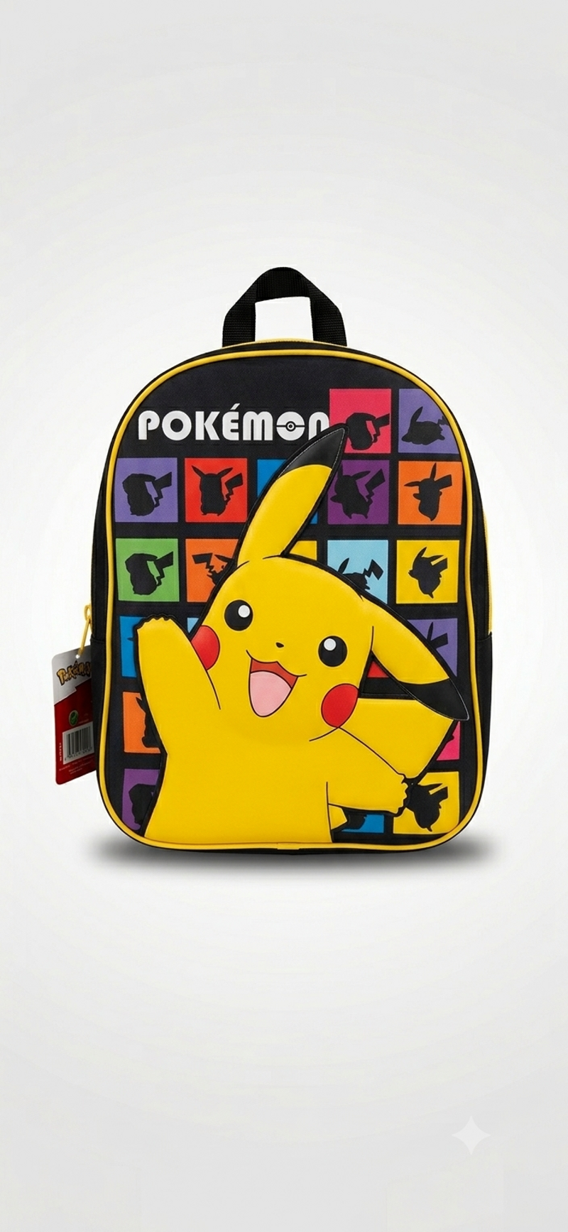 Zaino Pokémon Pikachu ufficiale vista frontale