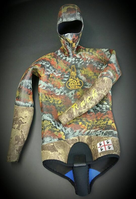 Muta personalizzaza mimetismo fatto a mano materiale neoprene Muta personalizzaza mimetismo fatto a mano materiale neoprene