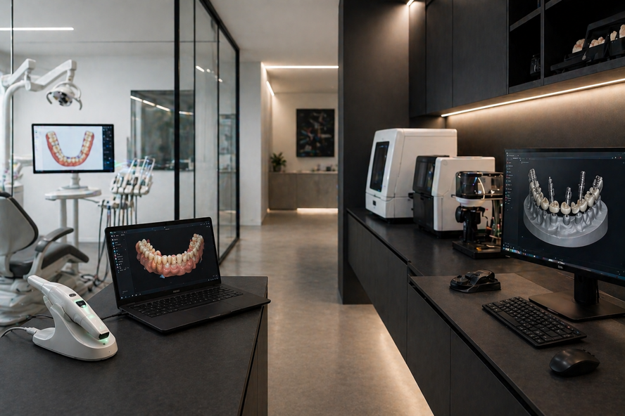Servizi odontotecnici B2B per studi: full-arch, Toronto Bridge, strutture su impianti, provvisori, definitivi e CAD/CAM.