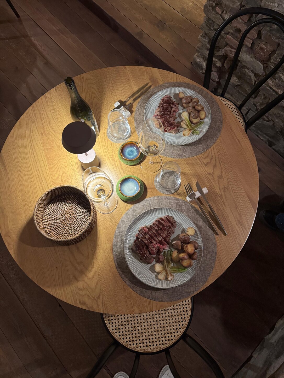 Tagliata di Chianina, patate novella, demi glace