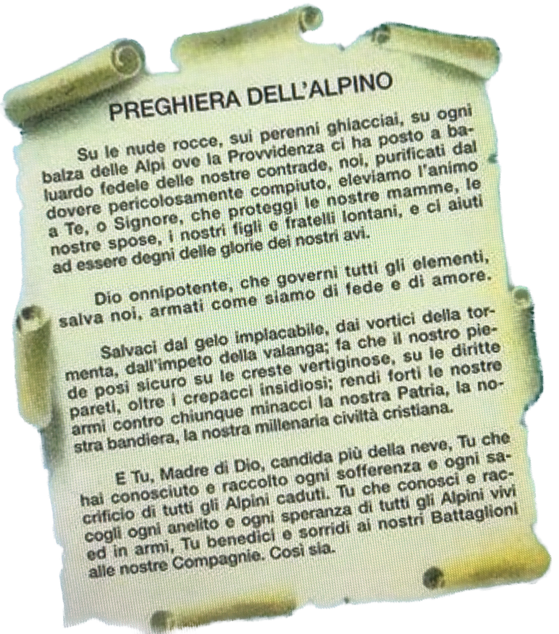 preghiera dell'alpino