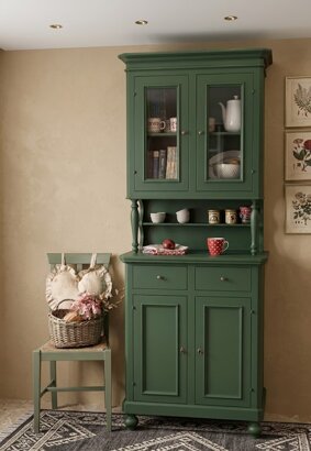 cristalliera stretta color verde country anticato.jpeg