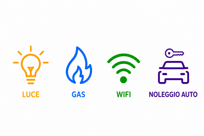 icone luce gas wifi noleggio auto