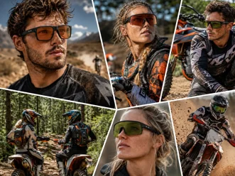 Occhiali sportivi per moto enduro e cross con lenti fotocromatiche, ambra e arancio - Feltrin Ottica Roma