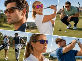 Occhiali sportivi per golf con lenti ambra, marroni e viola - Feltrin Ottica Roma