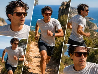 Occhiali sportivi per trail running con lenti fotocromatiche, marroni e grigie - Feltrin Ottica Roma