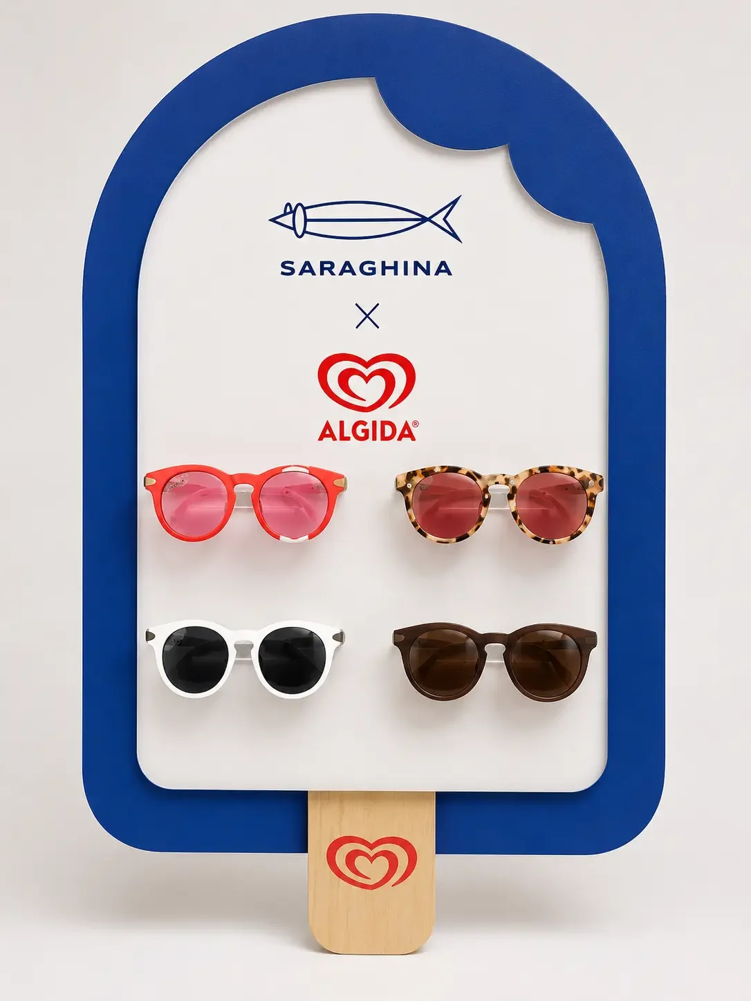 Occhiali Saraghina Eyewear in collaborazione con Algida raccontati da Feltrin Ottica Roma