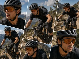 Occhiali sportivi per mountain bike con lenti fotocromatiche, ambra e rosa - Feltrin Ottica Roma
