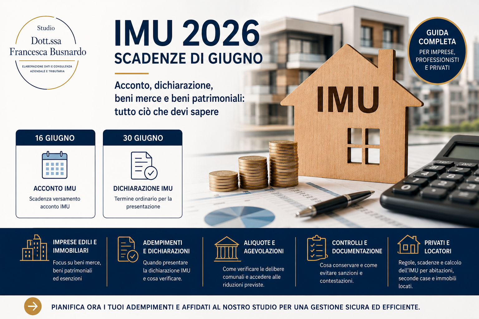 IMU 2026: scadenze del 16 e 30 giugno, beni merce, beni patrimoniali ed esenzioni per imprese e privati IMU 2026: scadenze del 16 e 30 giugno, beni merce, beni patrimoniali ed esenzioni per imprese e privati