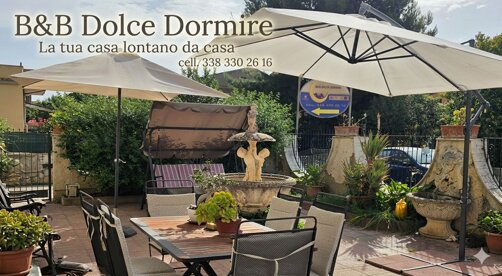 Spazio esterno relax del B&B Dolce Dormire a Sommatino