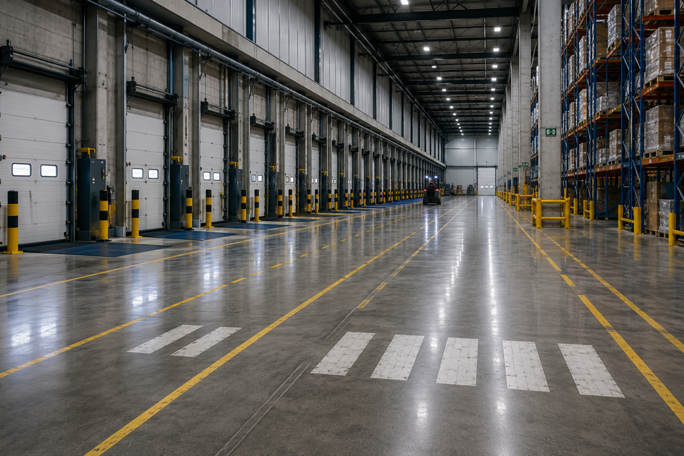 pulizia grandi superfici logistiche