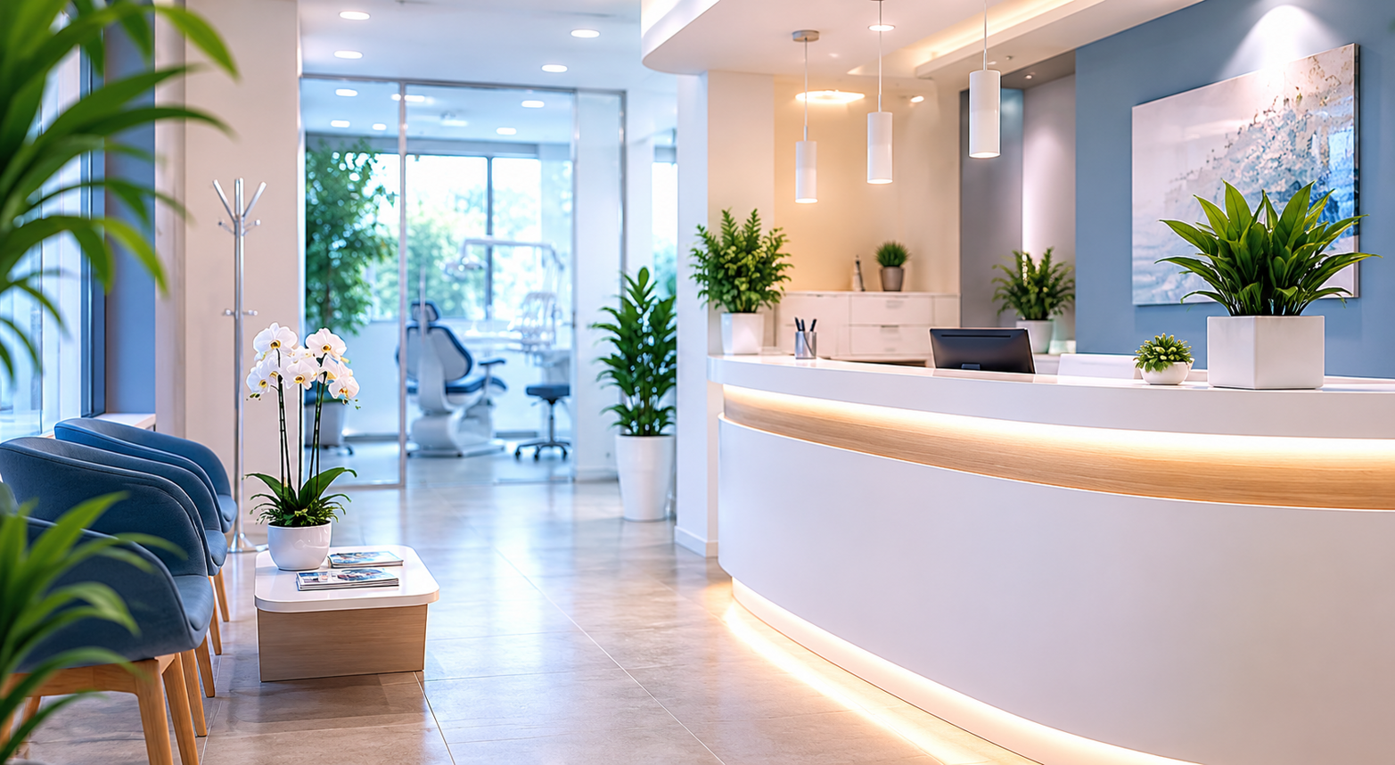 Studio dentistico a Saronno con ambiente curato e accogliente.