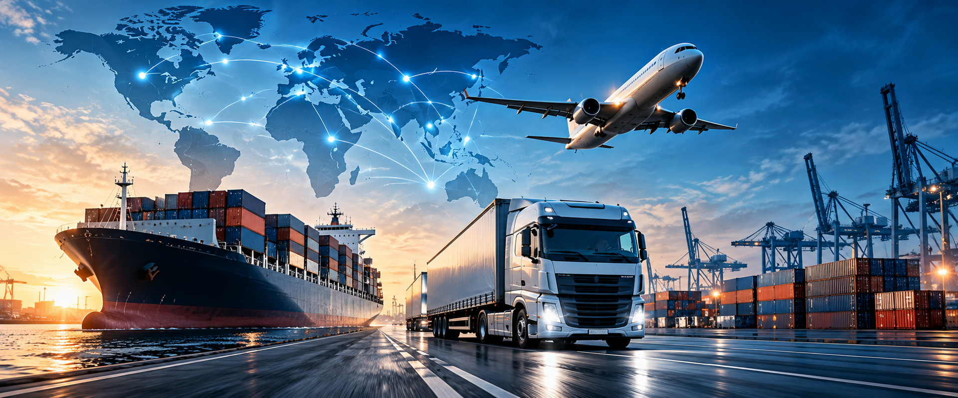 red logÃ­stica global en movimiento