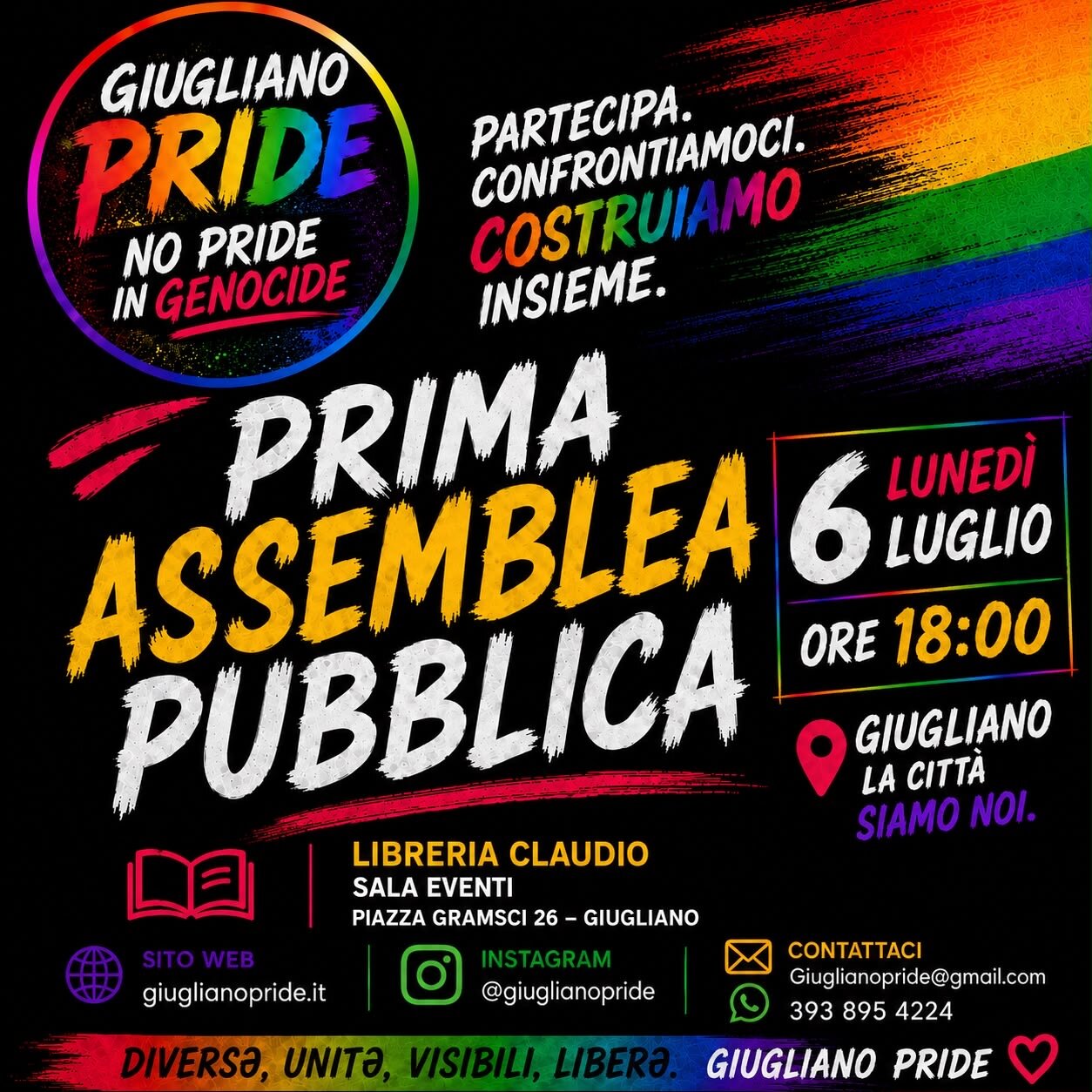 Oggi 1a Assemblea Giugliano Pride