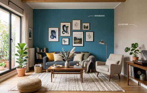 Pittura Rossetti colore blu ottanio e tortora caschemere Macpa Pittura Rossetti colore blu ottanio e tortora caschemere Macpa