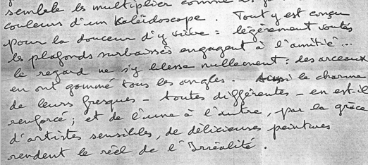 Lettera di antichi ospiti (in francese)