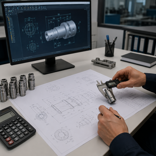 Valutazione tecnica di componenti industriali prima del preventivo.