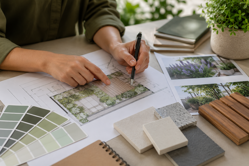 Studio del progetto terrazzo con approccio tecnico e agronomico.