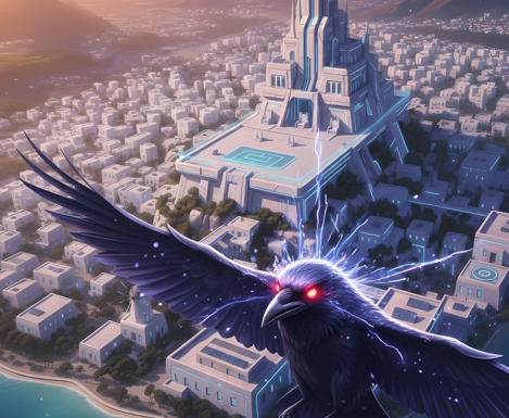 immagine di Mykonos futuristica della saga fantasy Heralds